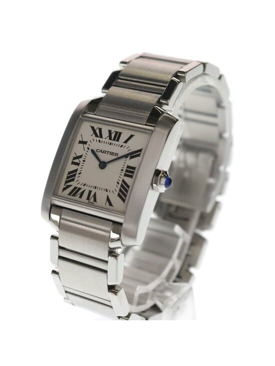 Cartier Tank Francaise White Dial SS Quartz Stainless Steel Watch main image 4